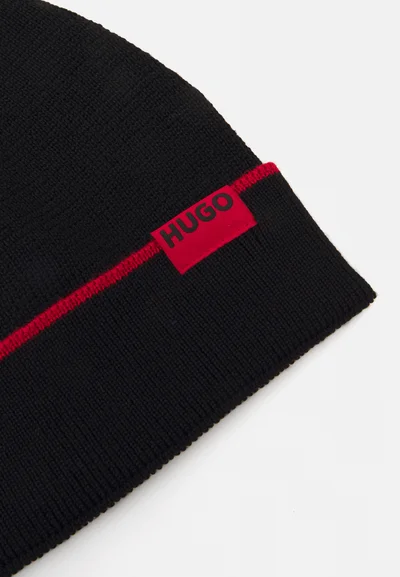 HUGO Zaschel Beanie & Scarf Set - Black