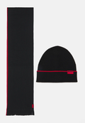 HUGO Zaschel Beanie & Scarf Set - Black