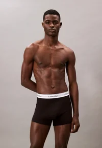 Calvin Klein black boxer briefs, front model view