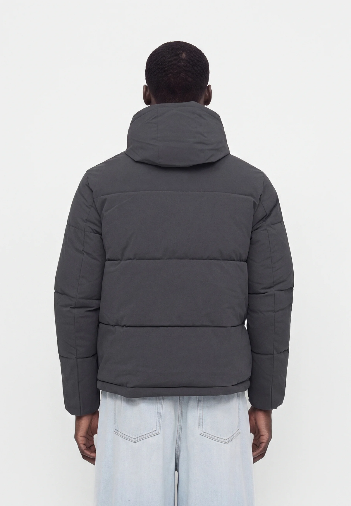 Jack & Jones JJGALAXY Puffer Jacket Asphalt - Back view