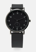 Pier One unisex watch black – front view