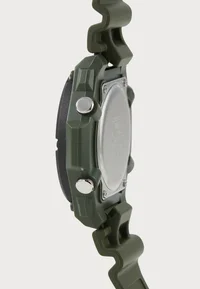 Casio green watch, side view