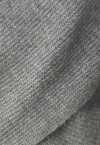 Close-up of the mid grey melange knit texture