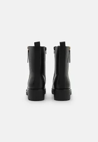 Rear view of Anna Field black block-heel ankle boots
