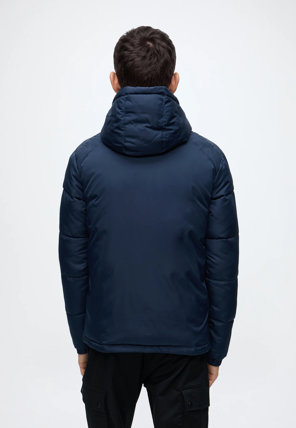 Jack & Jones JCOBLOCK Winter Jacket Navy - Back view