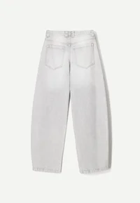 Bershka grey balloon baggy jeans, back product view
