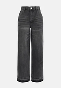 Even&Odd Black Denim wide-leg jeans product view