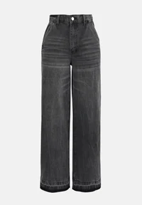 Even&Odd Black Denim wide-leg jeans product view