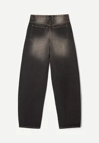 Bershka black balloon baggy jeans, back product view