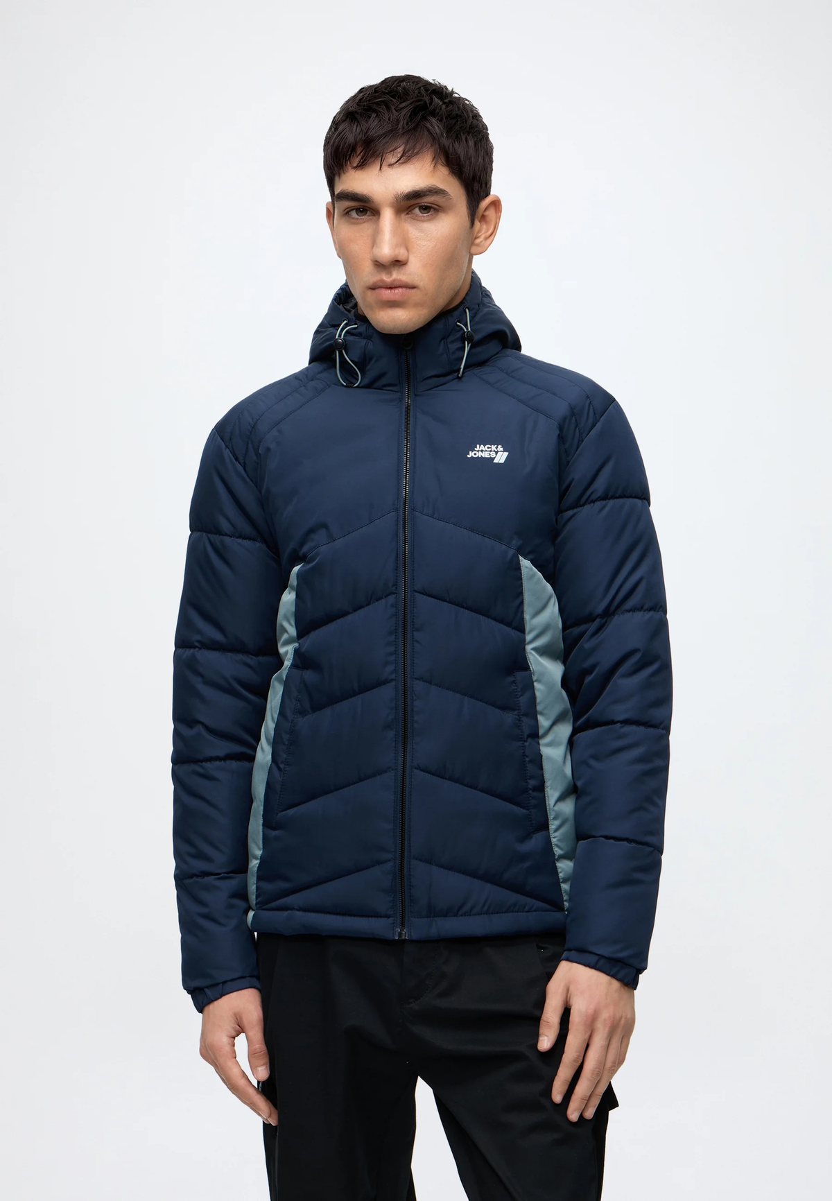 Jack & Jones JCOBLOCK Winter Jacket Navy - Model view