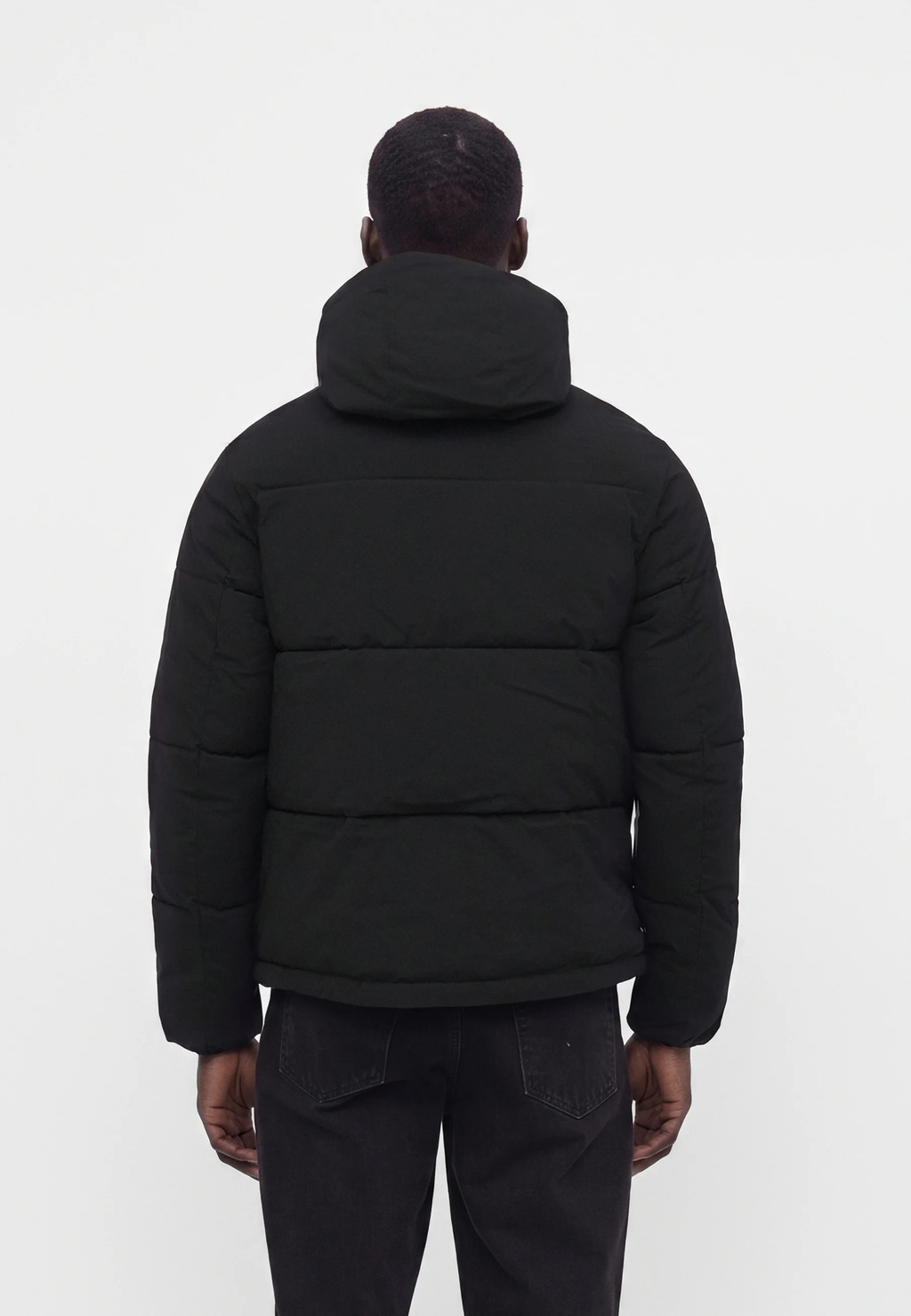 Jack & Jones JJGALAXY Puffer Jacket Black - Back view
